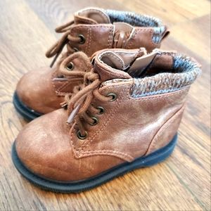 Wonder Nation Girls Brown Combat Boots Size 5